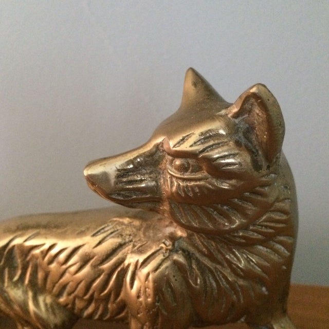 Brass Fox Figurine Chairish