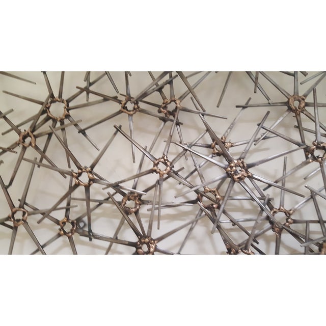 Large Abstract Metal Nail Wall Sculpture Chairish