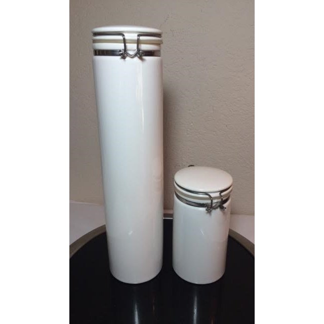 Bee House Japan White Ceramic Canisters Set of 2 Chairish