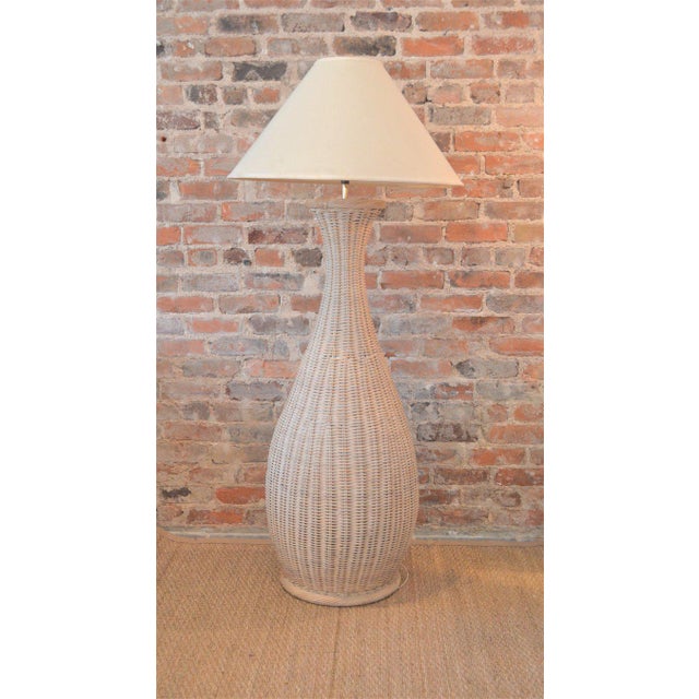 Vintage Wicker Floor Lamp Chairish