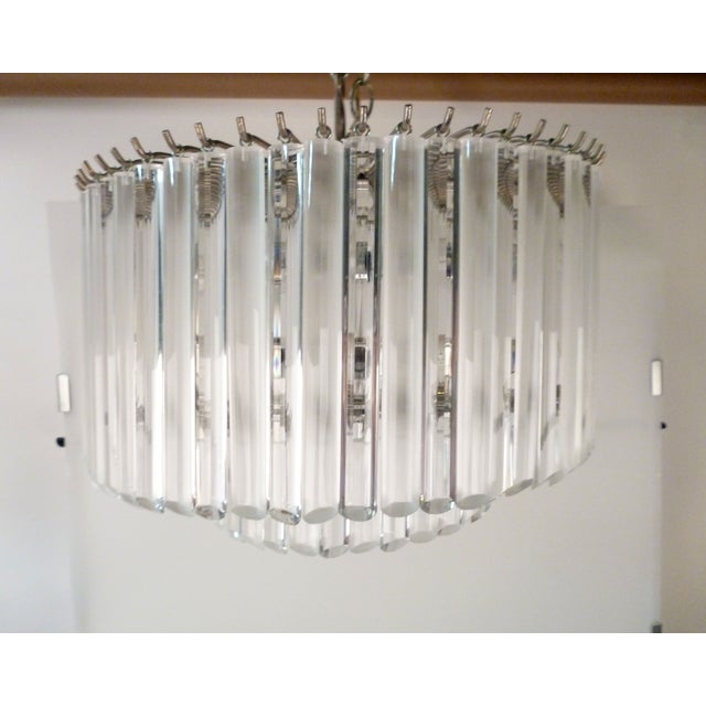 2 Tier Chrome & Lucite Chandelier & Canopy Chairish