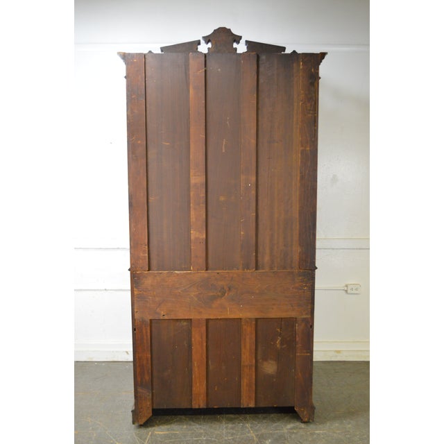 Victorian Renaissance 1860s Walnut Secretary Desk w