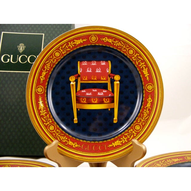 Gucci Porcelain Chair Plates Set of 4 Chairish