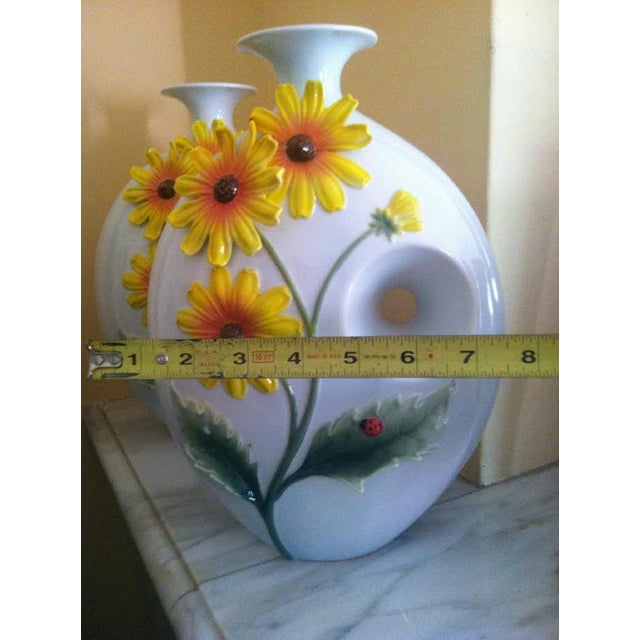 Mid-Century Sunflower Vases - Pair | Chairish