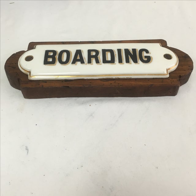 Porcelain Boarding House Trade Sign Chairish