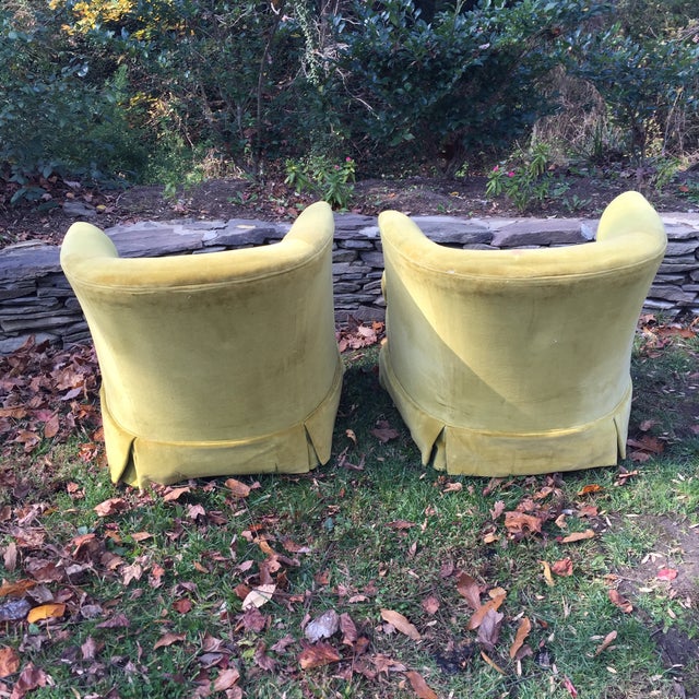 Ethan Allen Tufted Club Barrel Chairs A Pair Chairish