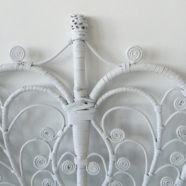 Vintage Rattan Peacock Twin Headboard Chairish