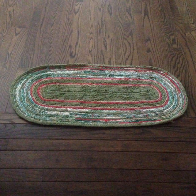 Vintage Handmade Rag Rug 3' x 1'4" Chairish