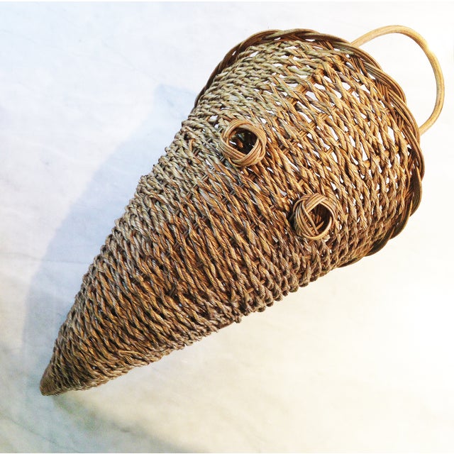 Natural Wicker Cornucopia Basket Chairish