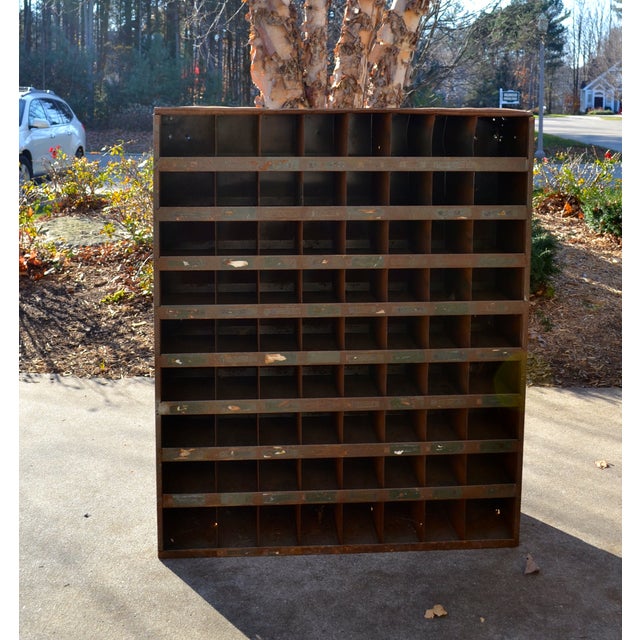 Vintage Metal Industrial Cubby Mechanic Shelving Chairish