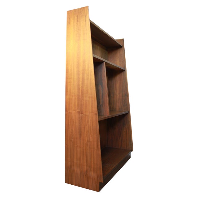 MidCentury Modern Slanted Bookcase Bookshelf Chairish