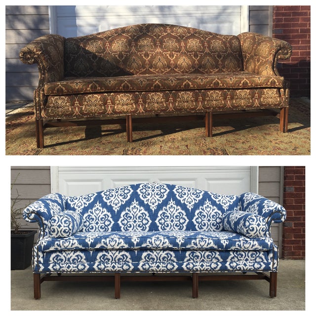 Ikat AnthropologieStyle Sofa Chairish