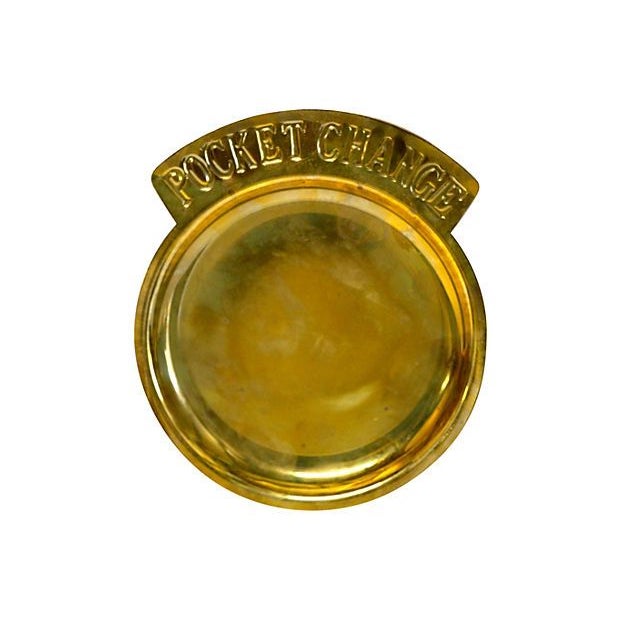 Vintage Brass Pocket Change Dish Chairish