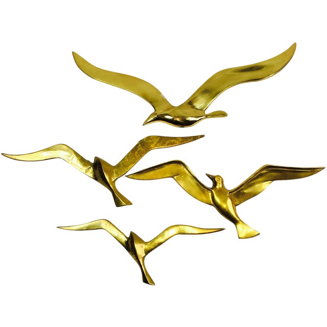 Mid Century Modern Brass Birds Wall Art Set of 4 Chairish