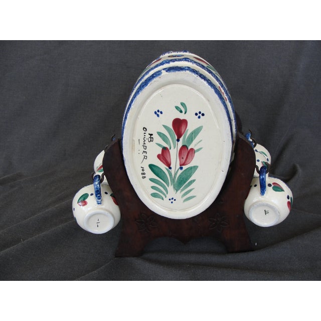 Henriot Quimper Faience Cider Keg & Cups | Chairish