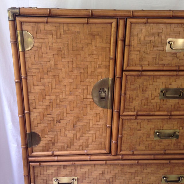 Faux Bamboo MidCentury Dixie Dresser Chairish
