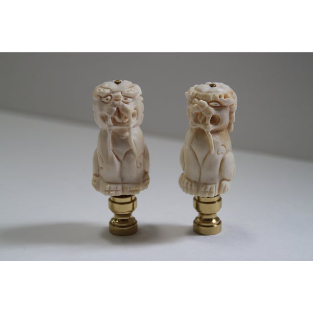 Chinese Foo Dog Lamp Finials A Pair Chairish
