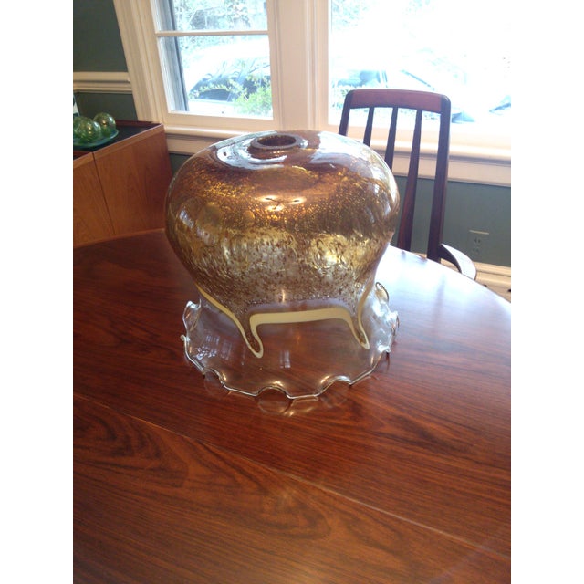 Vintage Hand Blown Amber Glass Lamp Shade Chairish