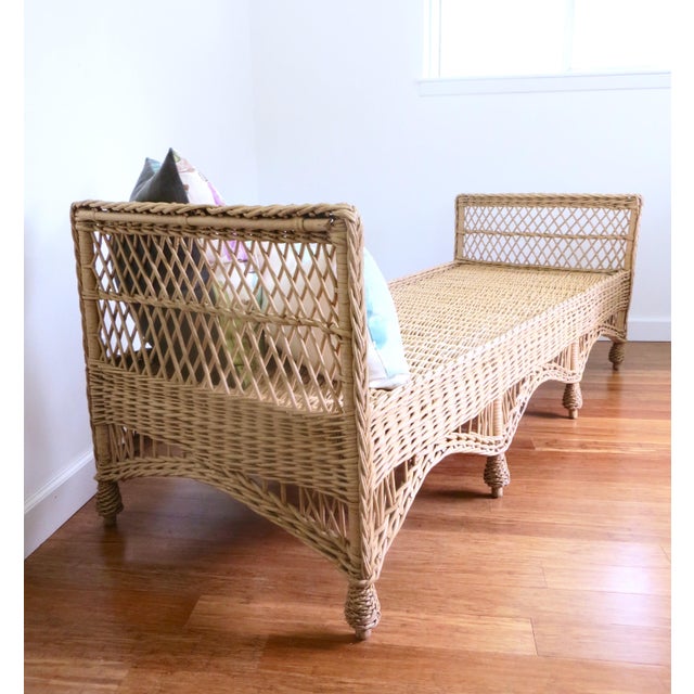 Vintage Wicker Rattan Daybed by Bar Harbor Chairish