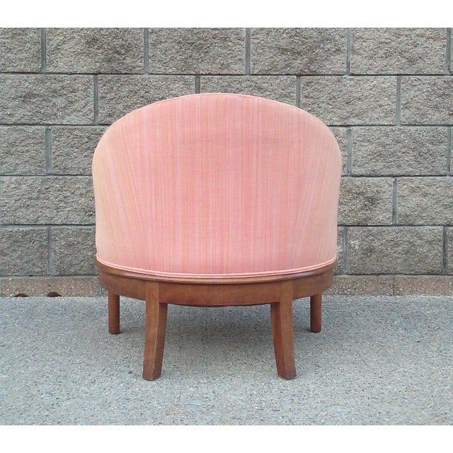 Salmon Dupioni Silk Accent Chair Chairish