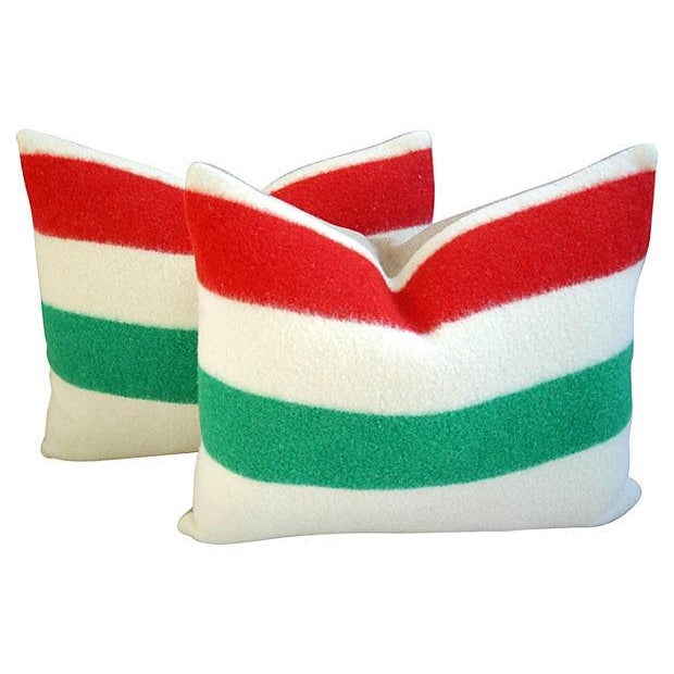 Custom Hudson s Bay Blanket Pillows - A Pair Chairish