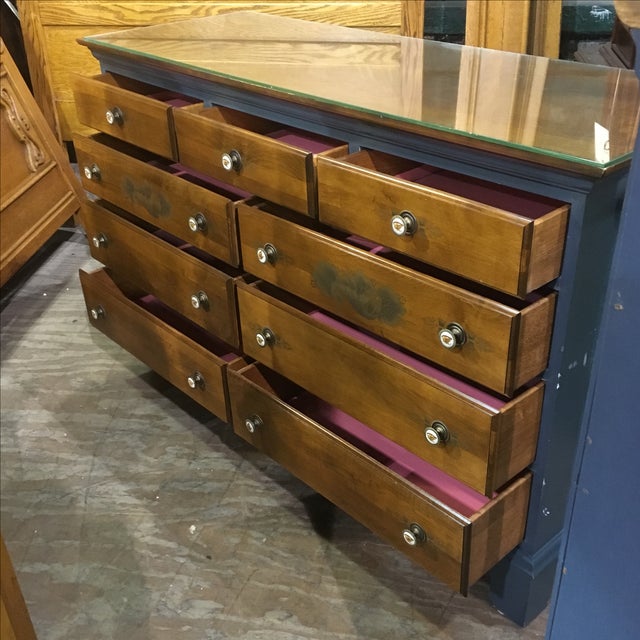 Vintage Hitchcock Blue Bedroom Dresser Chairish