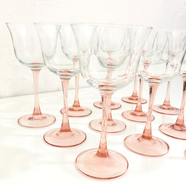 Blush Stemmed Wine Glasses Set of 13 Chairish