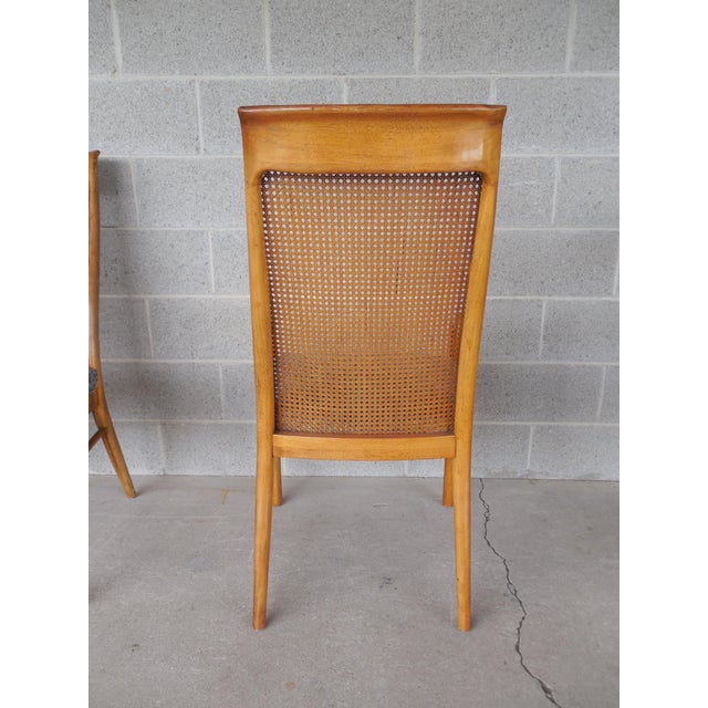 Drexel Heritage Danish Modern Style Pecan Wood Dining Chairs Set of 6