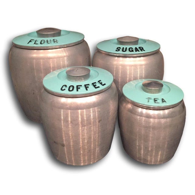 Vintage Kromex Aluminum Canisters Set of 4 Chairish