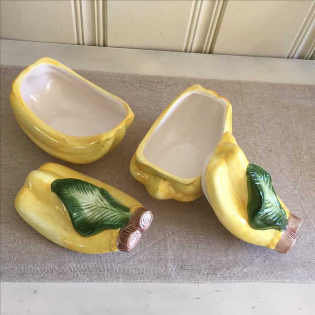 Ceramic Banana Kitchen Canister Containers A Pair Chairish
