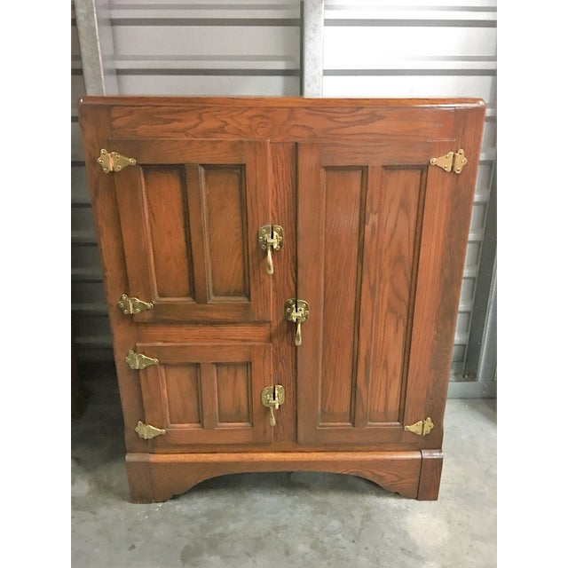 Antique Solid Wood Ice Chest Chairish