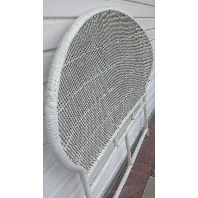 MidCentury White Bamboo Queen/Full Fan Headboard Chairish