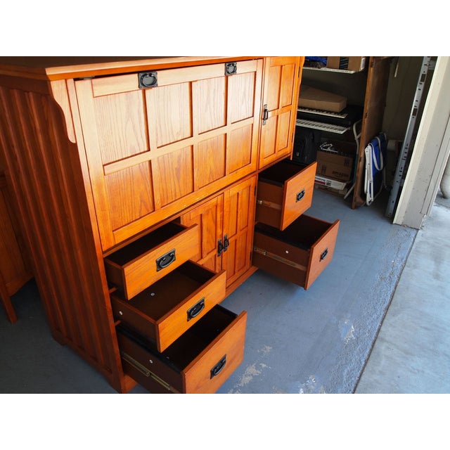 Contemporary Craftsman Mission Style Hutch Chairish