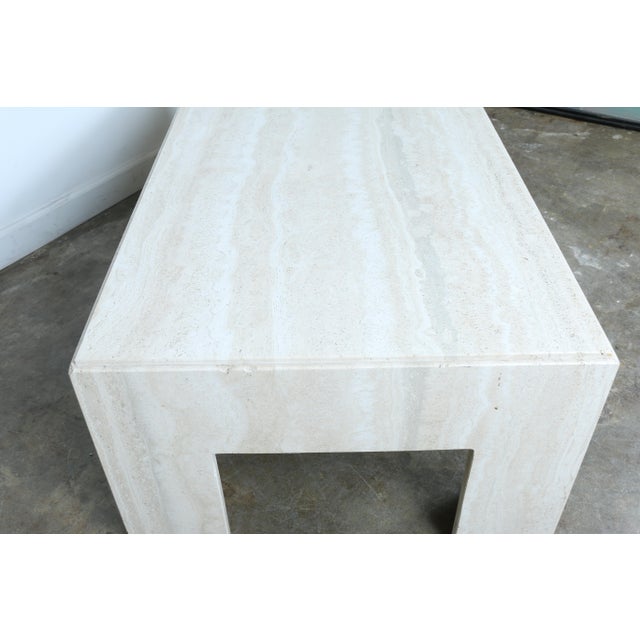 White Travertine Coffee Table Chairish