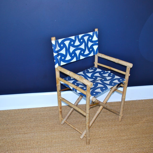 Bamboo Director's Chairs Set of 4 Chairish