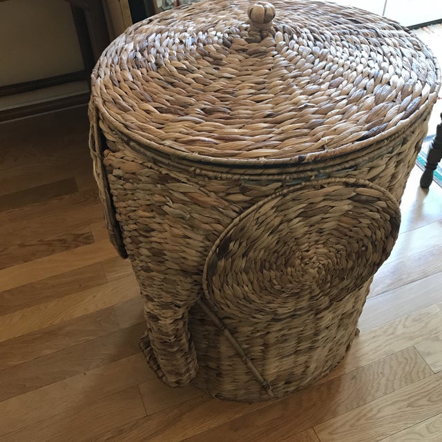 Woven Rope Elephant Basket Chairish