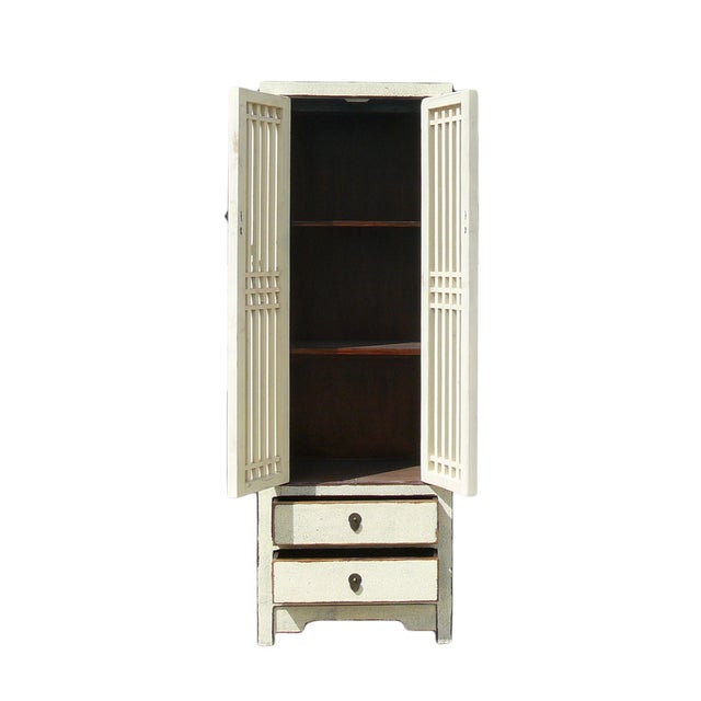 Rustic White Tall Narrow Shutter Doors Chairish