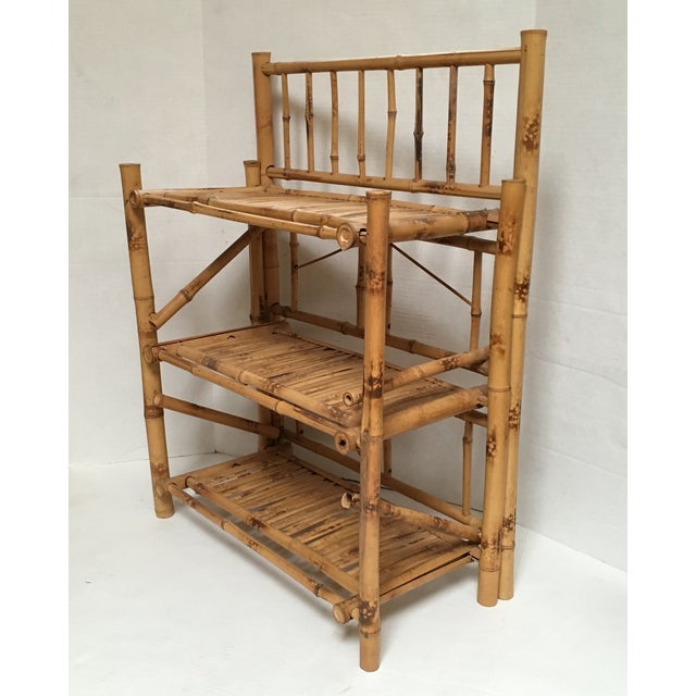Vintage Bamboo Three Tier Shelves Chairish