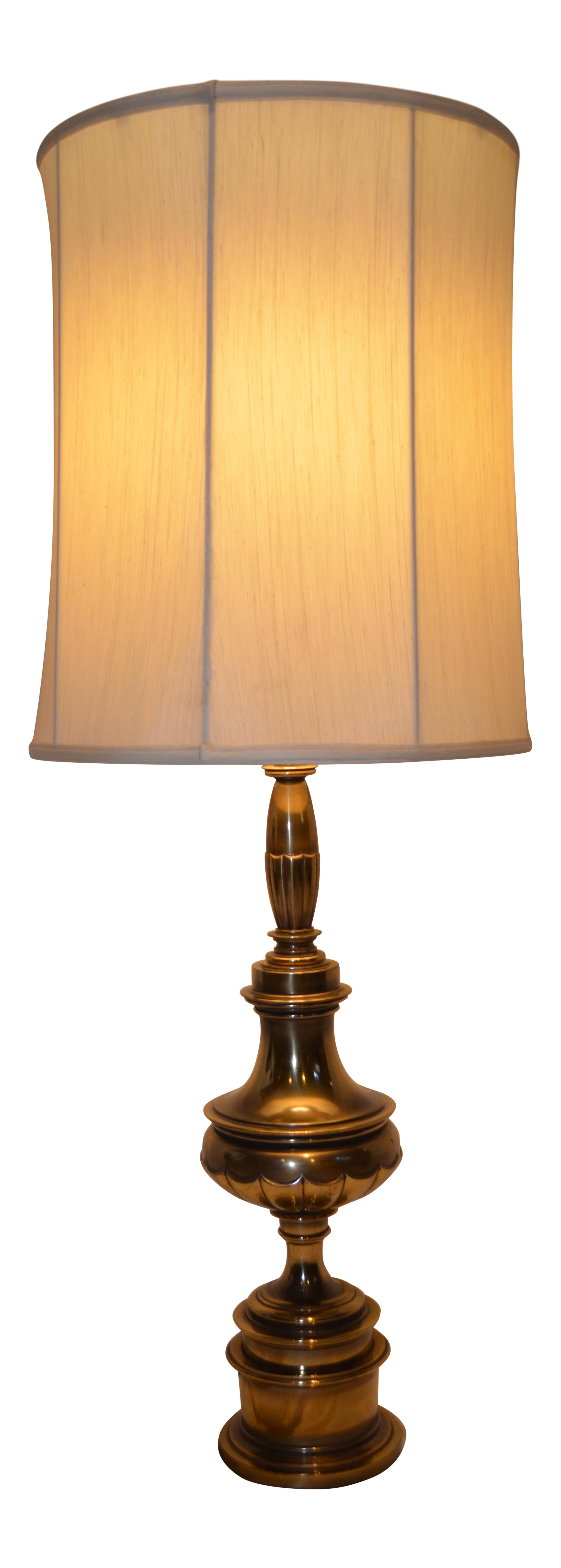 Brass Stiffel Table Lamp and Original Shade