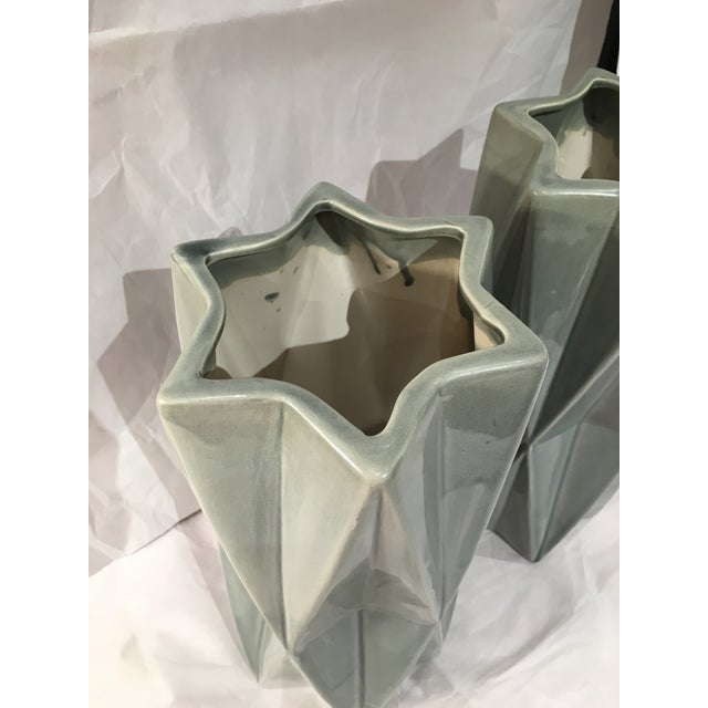Star Shaped Ceramic Vases Pair Chairish
