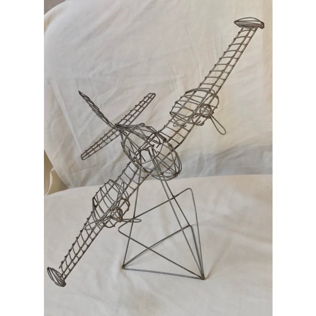 Vintage Airplane Wire Sculpture | Chairish