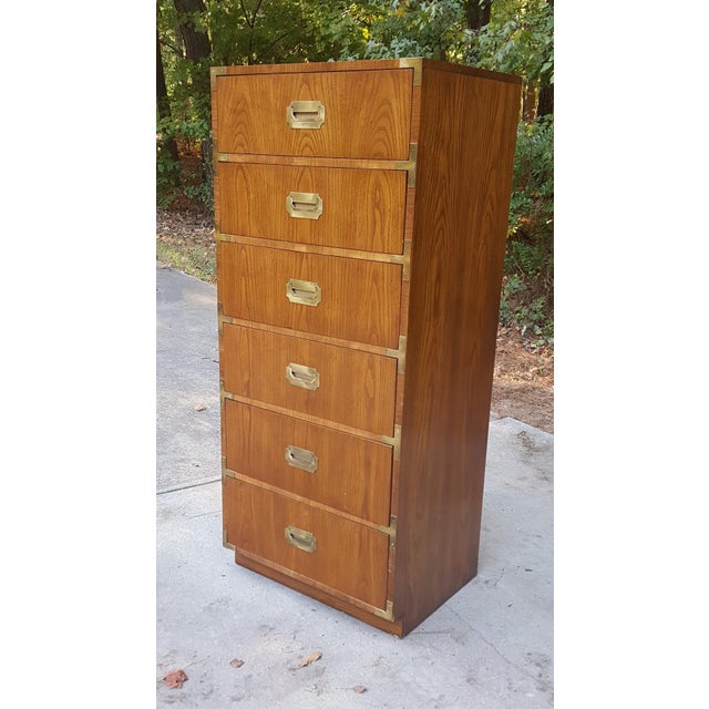 Vintage Dixie Campaign Style Lingerie Chest of Drawers  Chairish