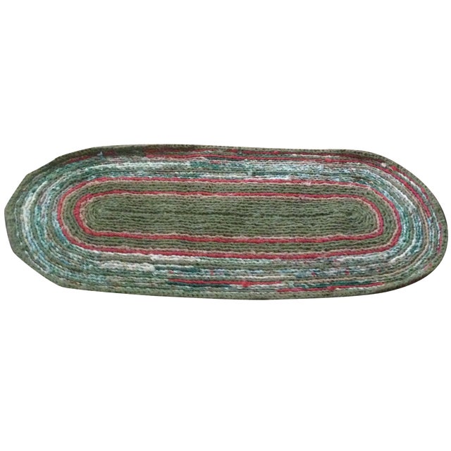 Vintage Handmade Rag Rug 3' x 1'4" Chairish