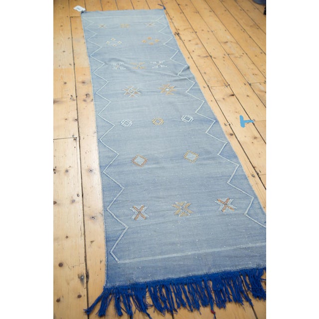 Denim Blue Kilim Rug Runner 2'6" X 8'10" Chairish