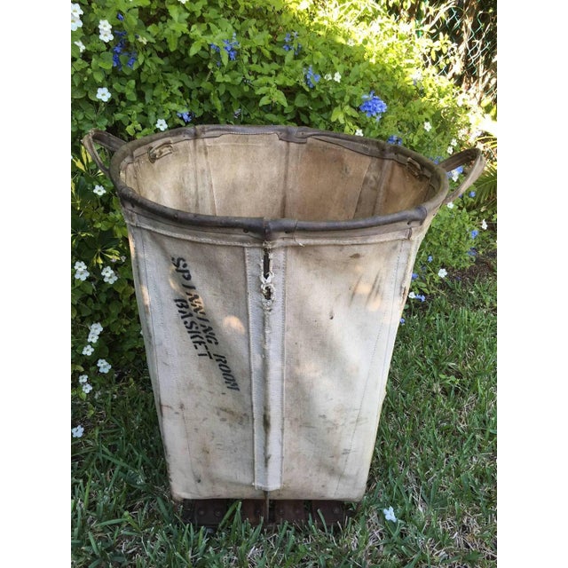 Maine Weaving Company Canvas Basket On Wheels Chairish