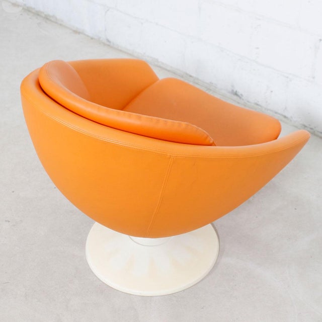 60s Orange Swivel Pod Chairs by Overman, Sweden - Pair | Chairish