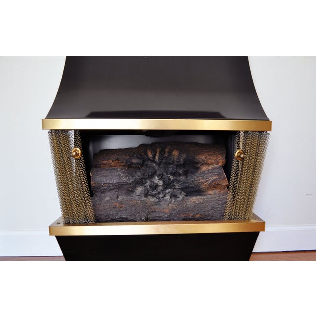 Mid-Century Electric Fireplace | Chairish