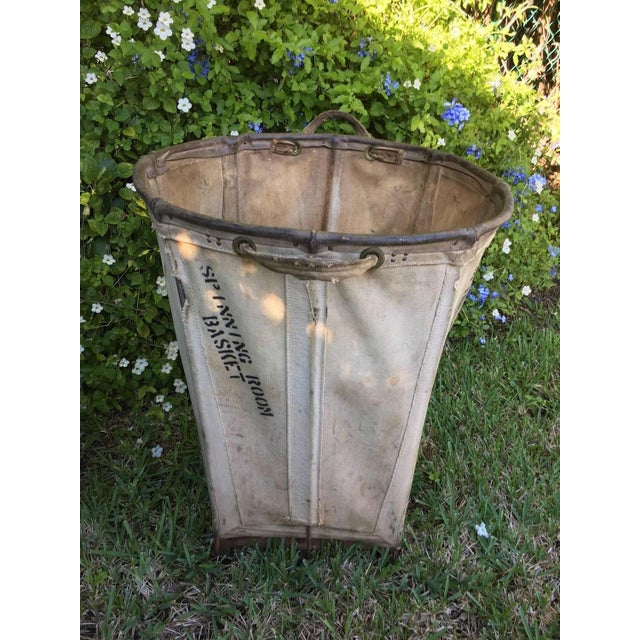 Maine Weaving Company Canvas Basket On Wheels Chairish