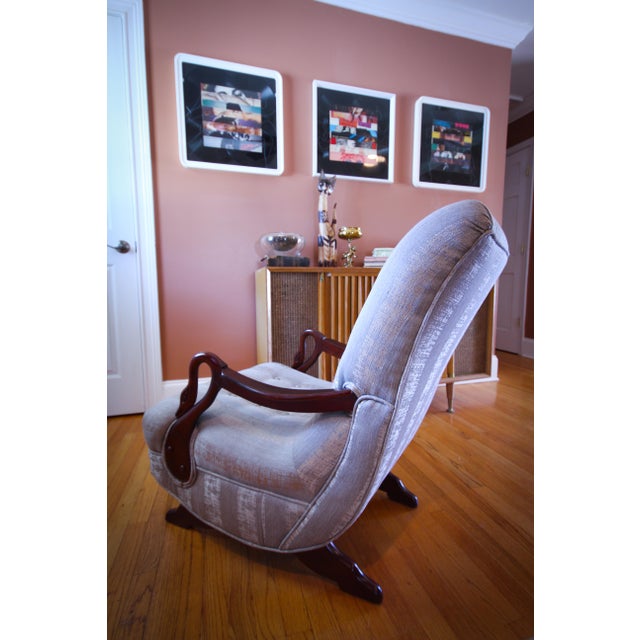 Antique 1930's Swan Arm/Gooseneck Rocking Chair | Chairish