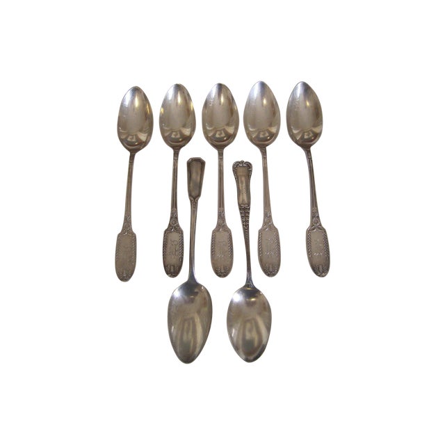 Vintage Sterling Silver Tea Spoons Set of 7 Chairish